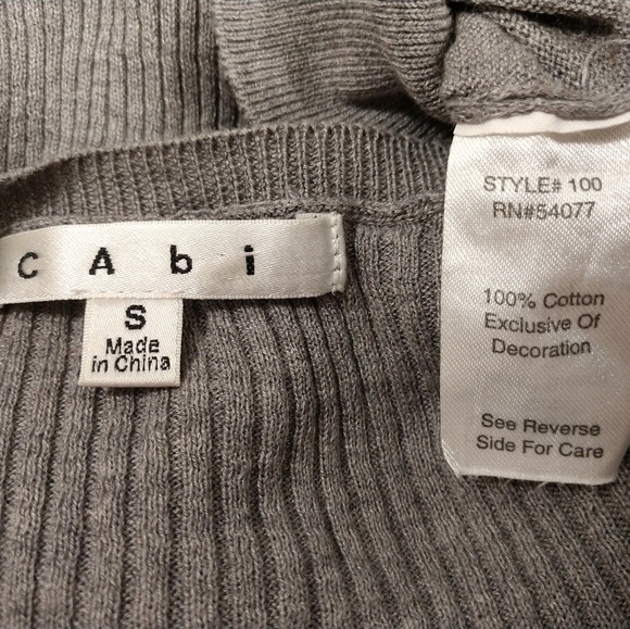 CAbi Lace Grey/Black Button Cardigan Small - Picture 7 of 7